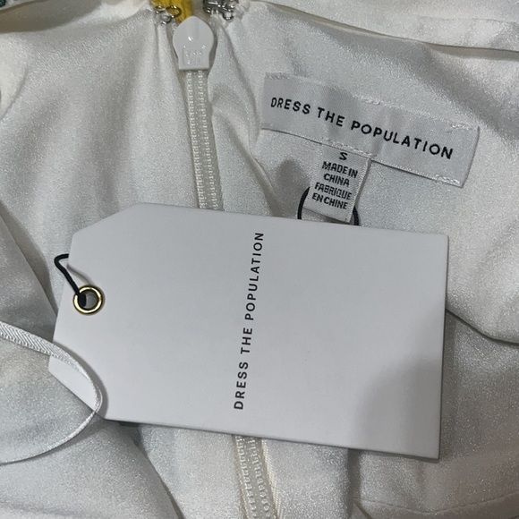 Dress the Population Sunny Floral Embroidery Tiered Dress Canary Yellow Small - Picture 10 of 12